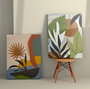 Wallity Cuadros Decorativos de Lienzo Multicolor (2 Piezas) 50 x 70 cm